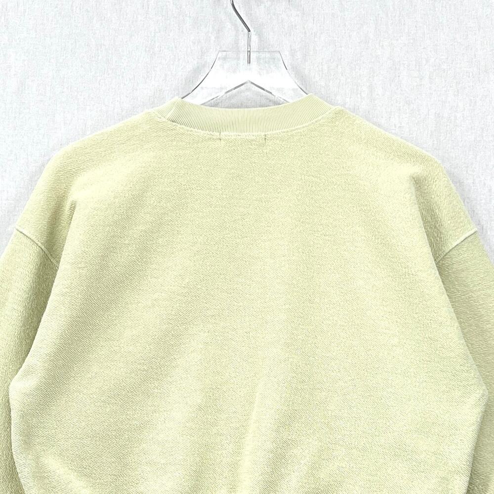 MADHAPPY Rainbow Cropped Crewneck  Sweatshirt Womens Small Pale Green Pullover - Picture 5 of 15